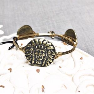 Bourbon & Boweties Indianhead Bangle Bracelet